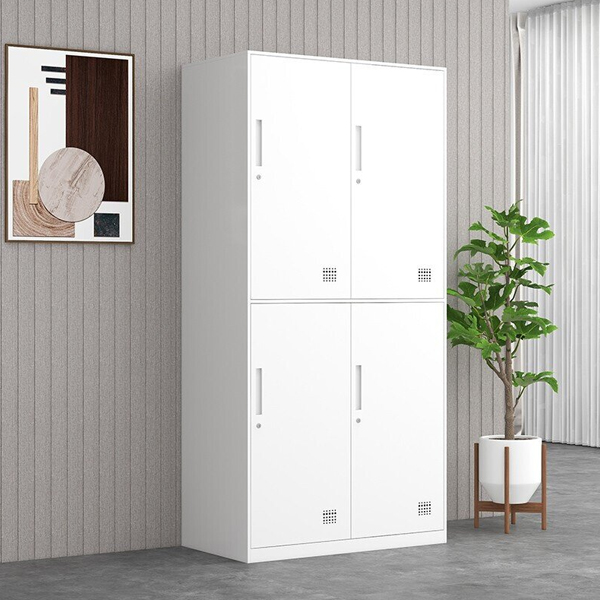 White Four Door Locker-Luokefeile Furniture