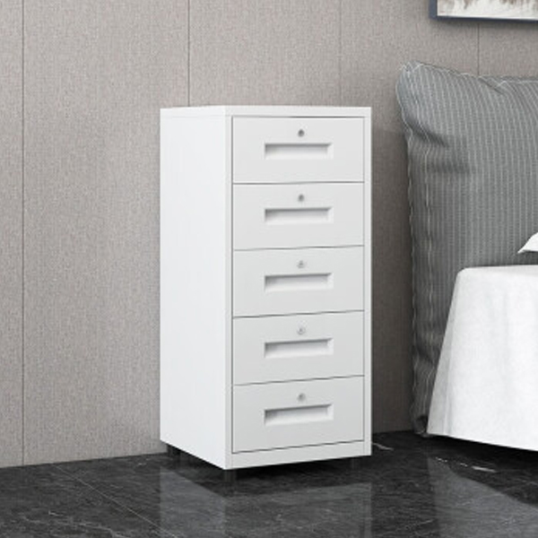 White Five Drawers Cabinet