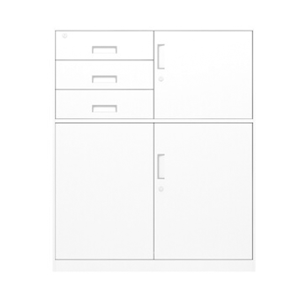 Short Cabinet with Three Drawers and Safe Box