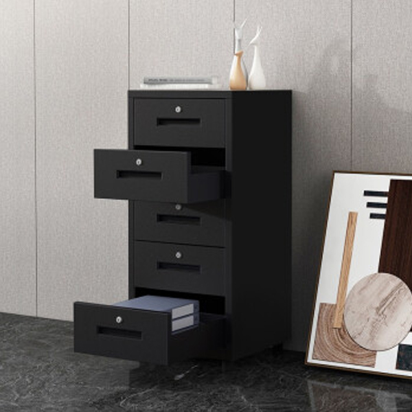 Black five drawers cabinet