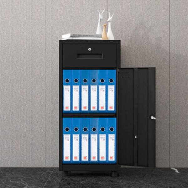 Single Door File Cabinet with Drawer