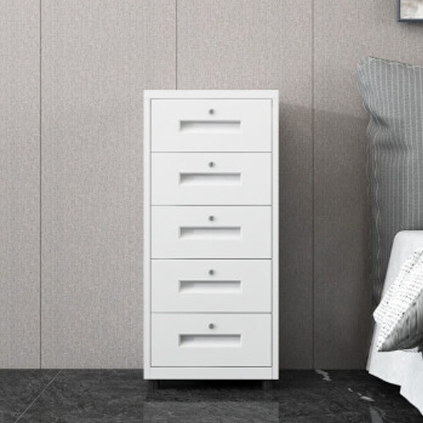 White Five Drawers Cabinet