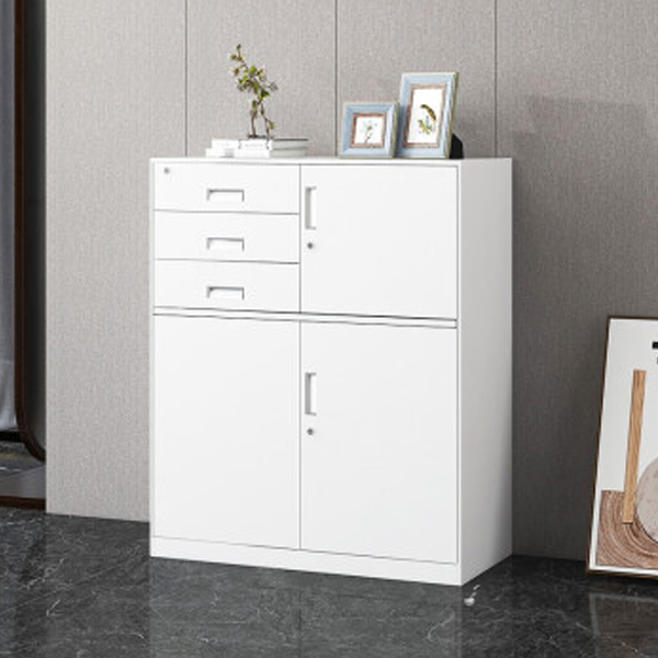 Short Cabinet with Three Drawers and Safe Box