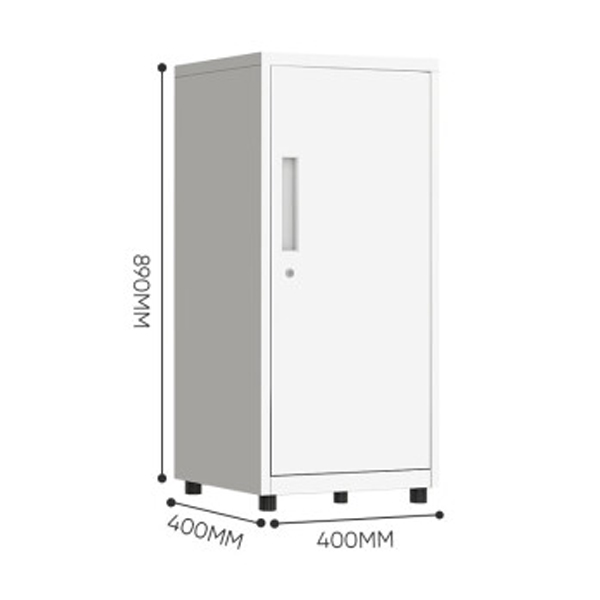 White Single Door Short Cabinet