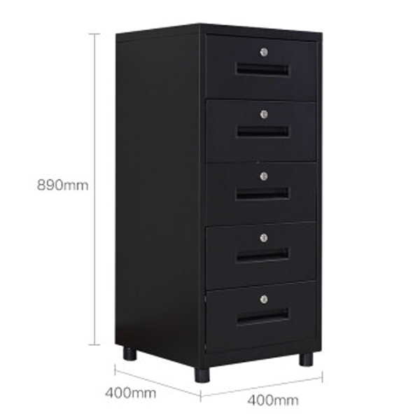 Black five drawers cabinet