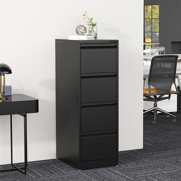 Black Four Drawers Cabinet With Code Lock