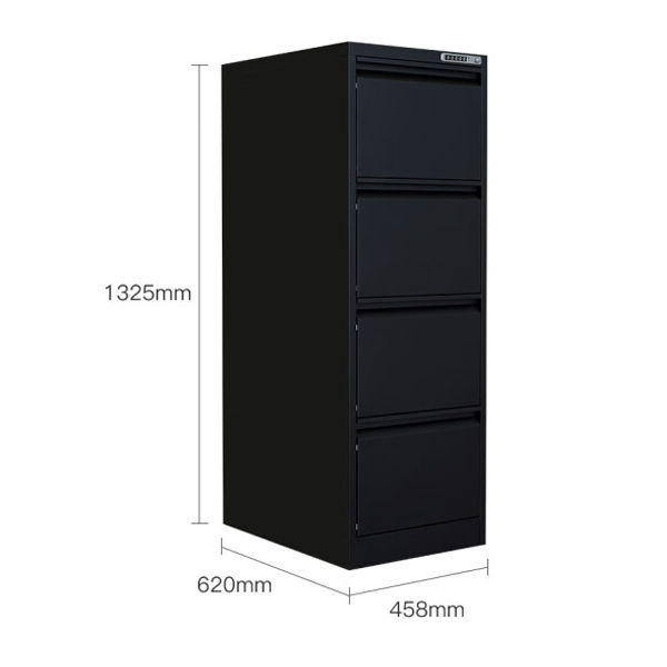 Black Four Drawers Cabinet With Code Lock