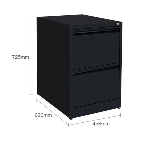 Black Two Drawers Cabinet