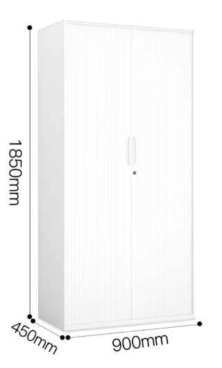 Five Layer Rolling Door Cabinet