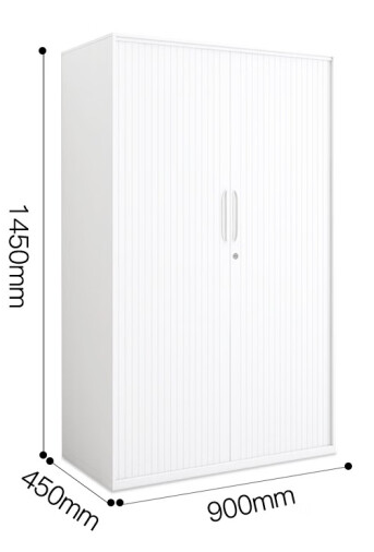 Four Layer Rolling Door Cabinet