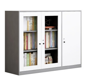 Glass Three-door File Cabinet