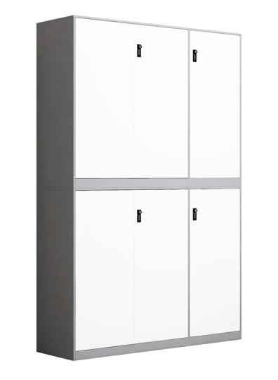 Split six-door bookcase
