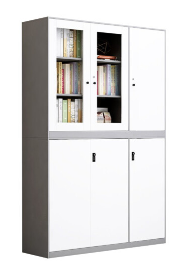 Split Six-door Glass Bookcase
