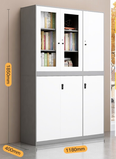 Split Six-door Glass Bookcase
