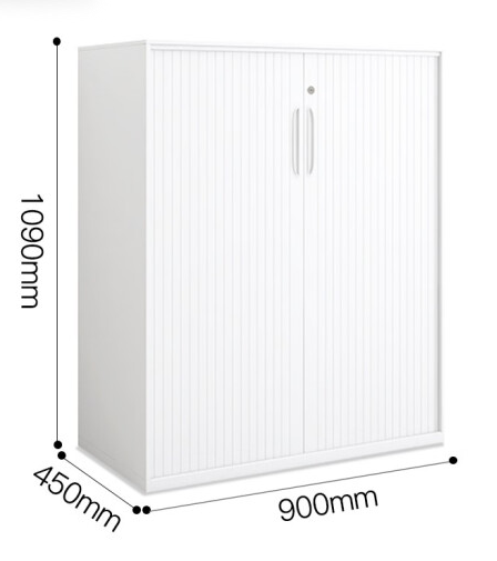 Three Layer Rolling Door Cabinet
