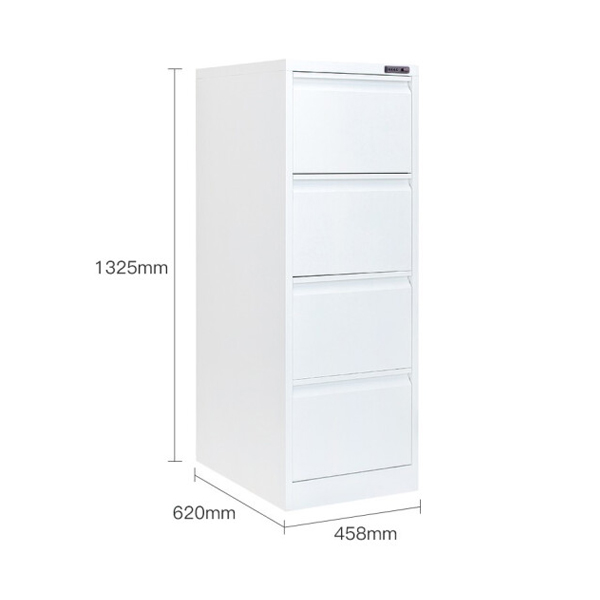 White Four Drawers Cabinet With Code Lock