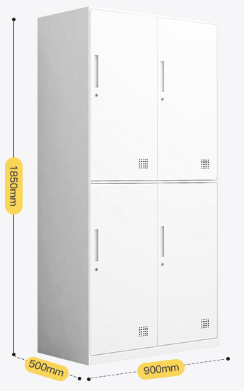 White Four Door Locker