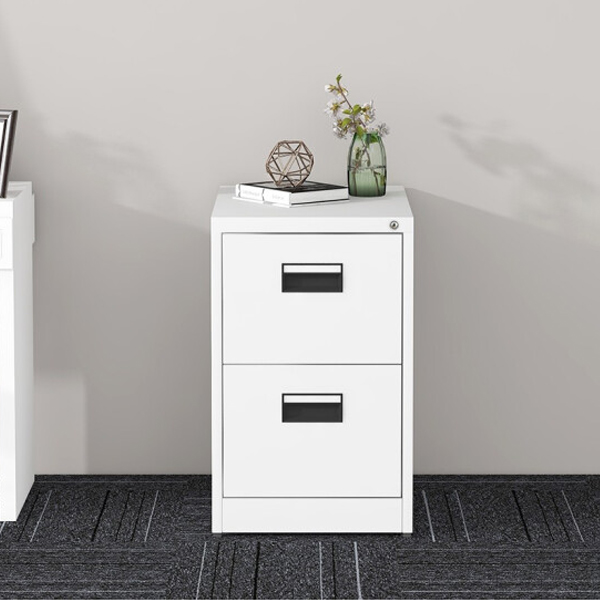 Two Drawers Cabinet With Black Handle