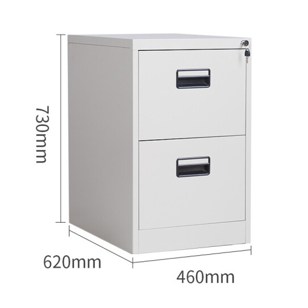 Two Drawers Cabinet With Black Handle