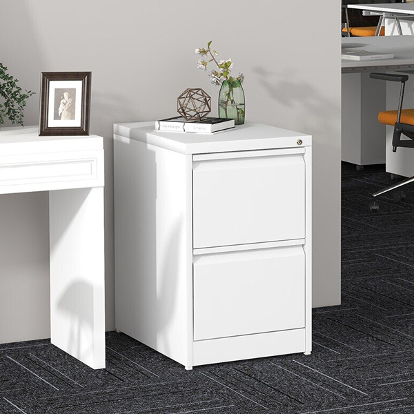 White Two Drawer Cabinet