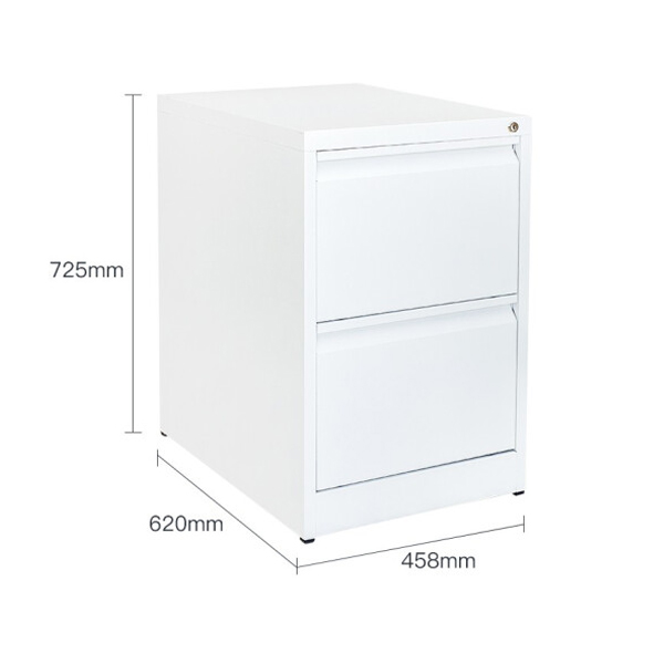 White Two Drawer Cabinet