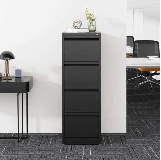 Black Four Drawers Cabinet