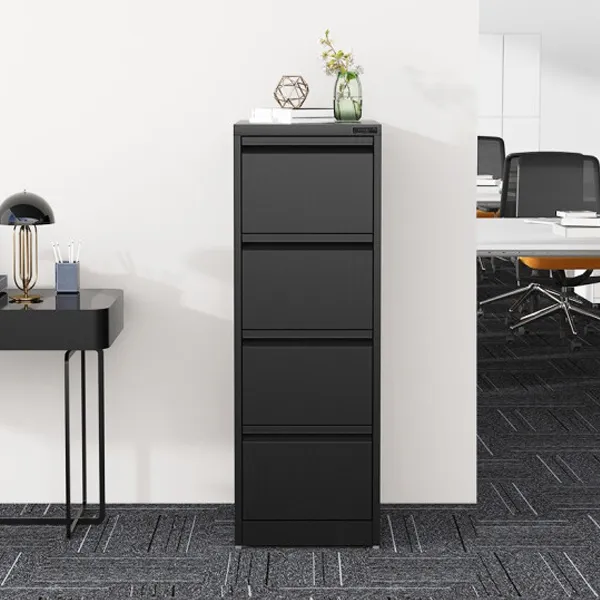 Black Four Drawers Cabinet With Code Lock