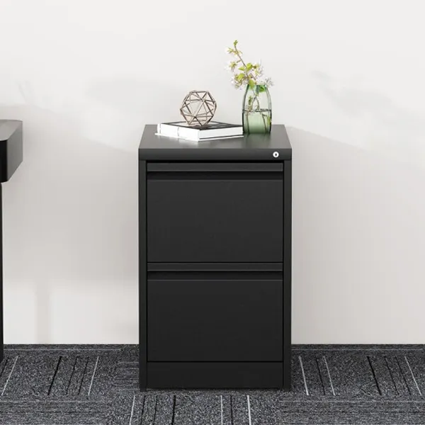 Black Two Drawers Cabinet