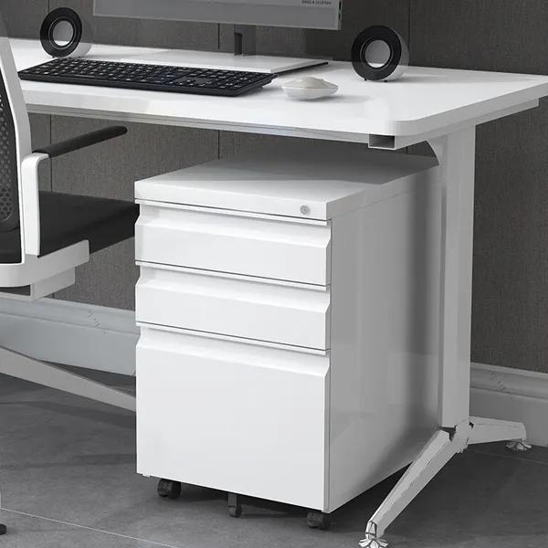 Three Drawer Gooseneck Mobile Cabinet