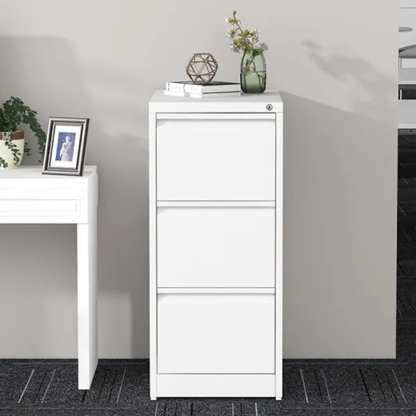 White three drawers cabinet