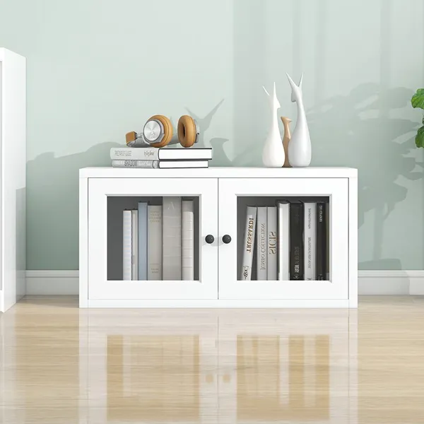 Two Glass Doors Top Bookcase