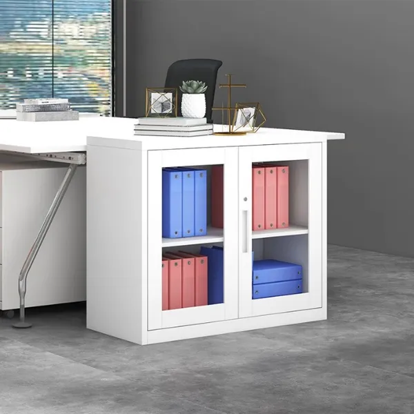 Glass Tow Doors Low Cabinet