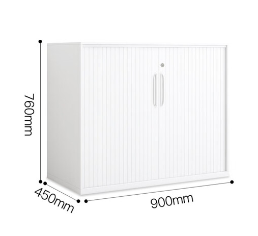 Two Layer Rolling Door Cabinet