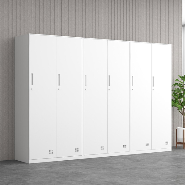 White nine-door locker