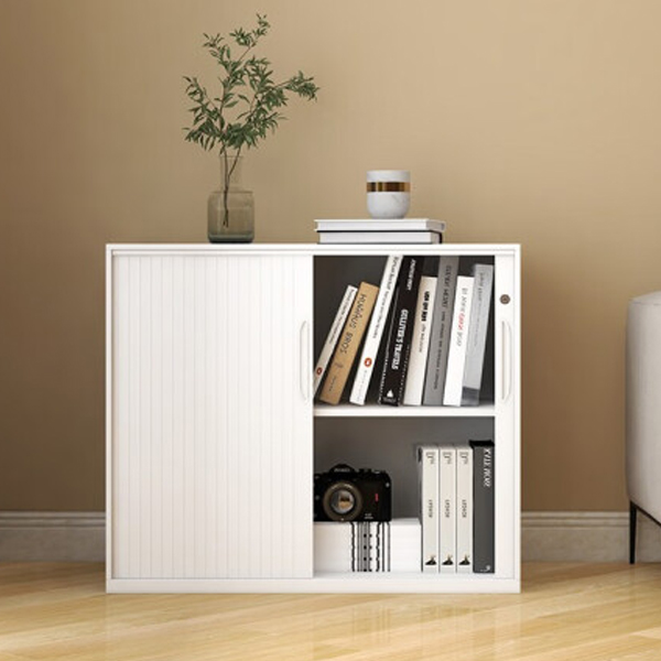 Right Rolling Door Three Drawer Cabinet