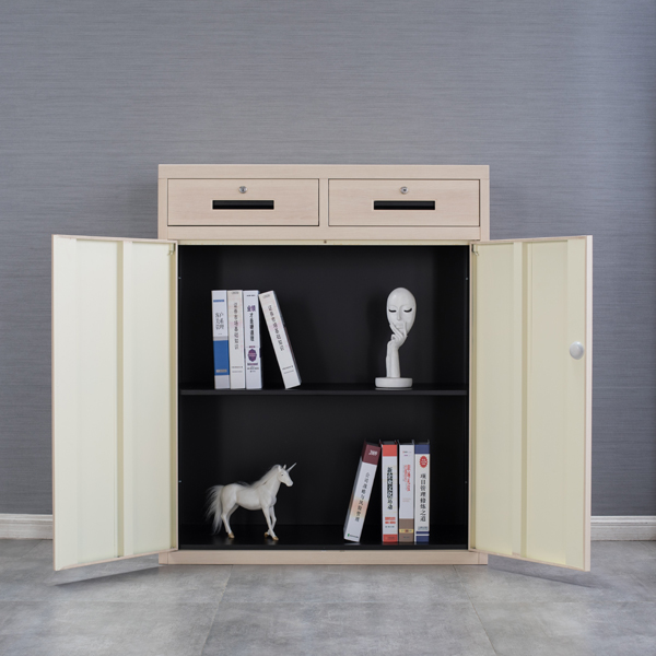 Cherry Wood Two-drawer Low Cabinet