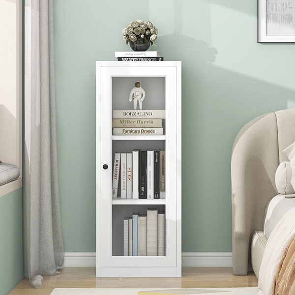 Single Glass Door Short Bookcase
